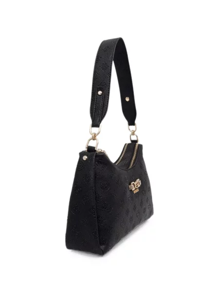 Shopper kabelka Guess s autogramem černá