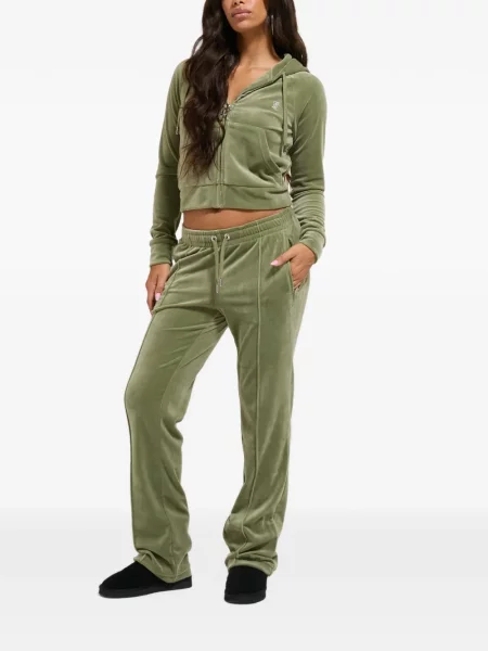 Futó nadrág Juicy Couture autogrammal zöld