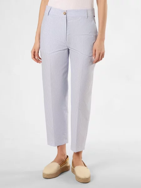 Tommy Hilfiger Spodnie Kobiety niebieski|biały w 34 białe