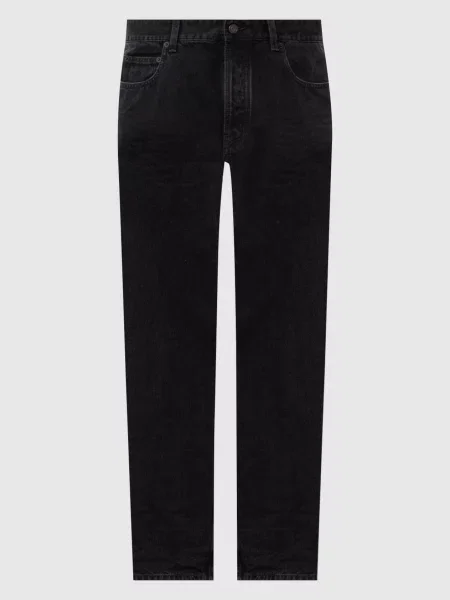 Джинси з патчем логотипа Saint Laurent чорні