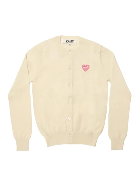 Kardigan Comme Des Garcons Play wełniany beżowy