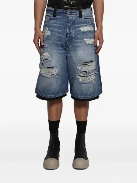 Pantaloni scurți din denim Earthling Vip albastru