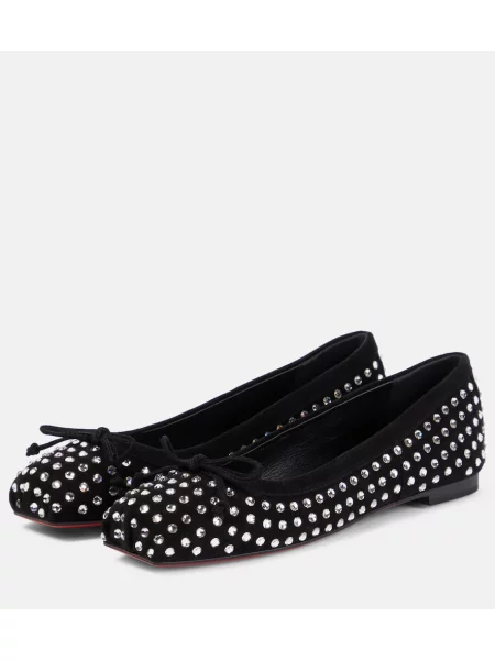 Krištáľové baleríny Christian Louboutin čierna