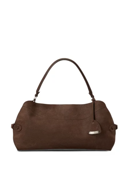 Geantă shopper Ralph Lauren Collection din piele maro