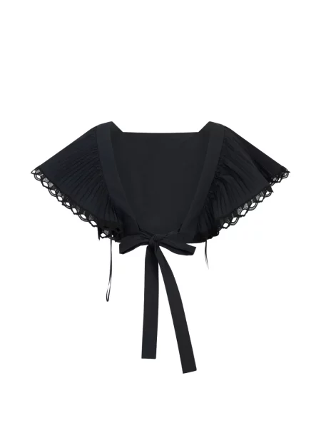 Top Alberta Ferretti cu model floral cu aplicații negru