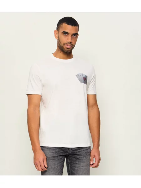 HUGO Tricou Dahr alb