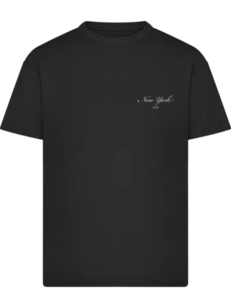 Mister Tee Tricou New York Muscle Car negru / murdar alb
