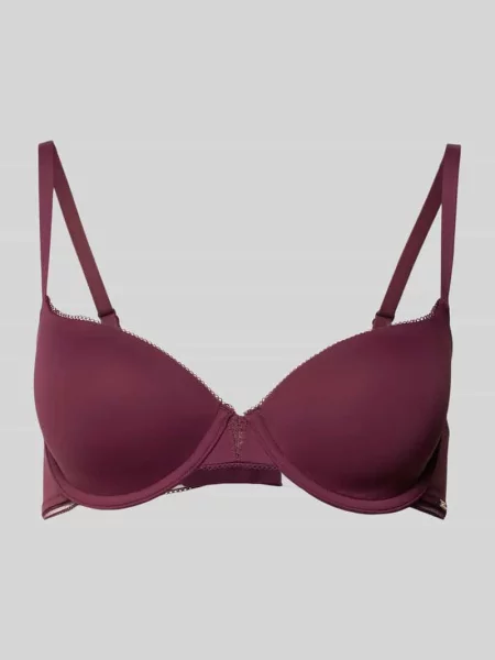 Biustonosz z wyprofilowanymi miseczkami model ‘DEMI_B.PURE’ Boss bordowy