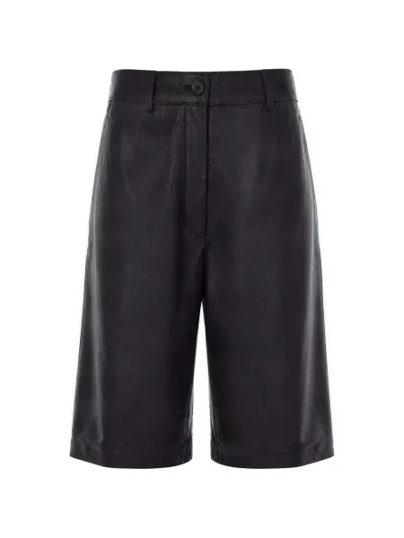 Pantaloni scurți P.a.r.o.s.h. din piele negru