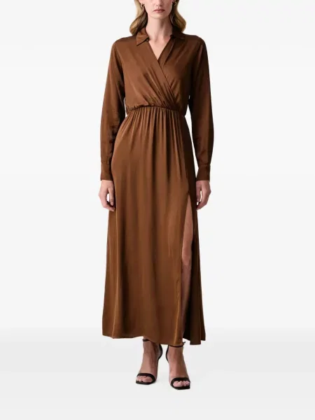 Rochie maxi Fracomina plic maro