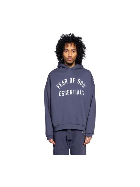 Bluza z kapturem Fear Of God polarowa niebieska