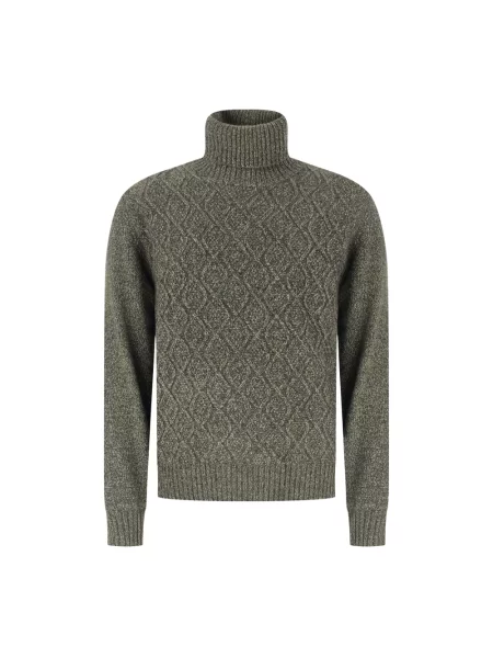Sweter z golfem Panicale do golfa brązowy