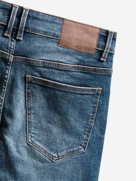 Reserved Джинси slim cropped indigo jeans 
