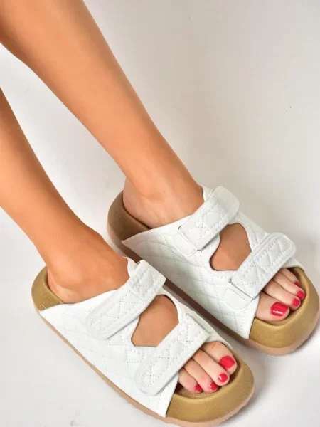 Slip on hlačke slip Fox Shoes bela