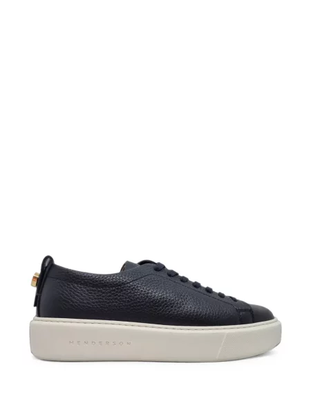 Sneakerși Henderson Baracco din piele cu platformă albastru