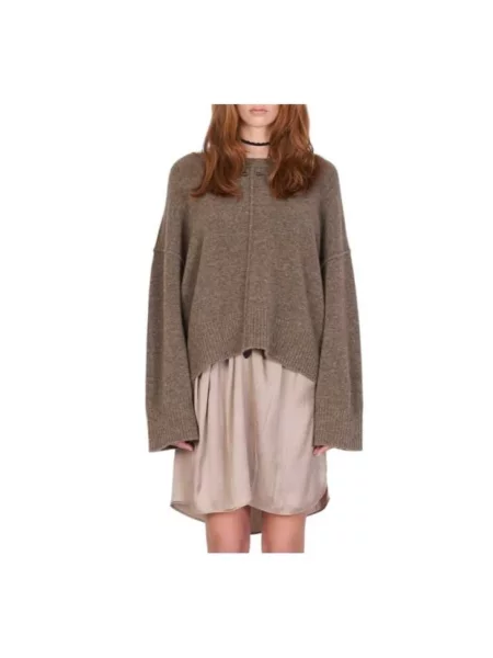 Sweter Isabel Benenato wełniany brązowy