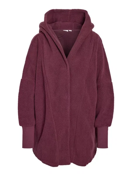 Noisy may Jachetă fleece NMCOZY vin roșu