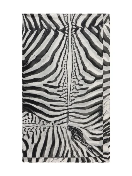 Svileni šal Roberto Cavalli crna