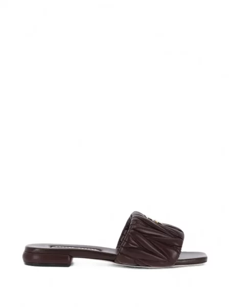 Sandale Miu Miu din piele maro