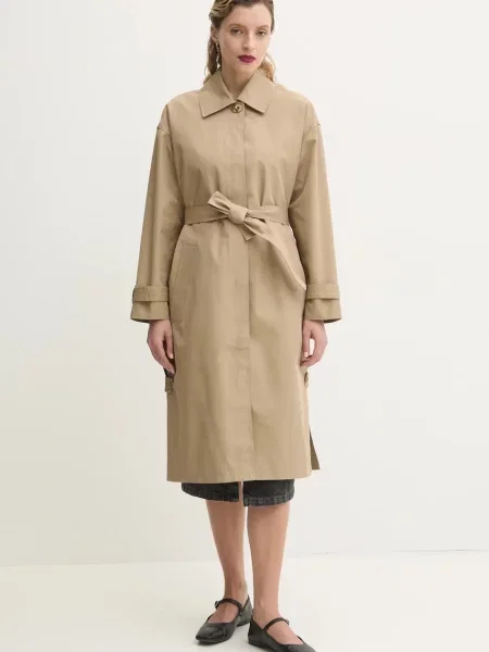 Sessun płaszcz przejściowy oversize beżowy