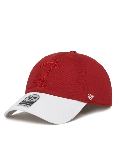 47 Brand Šiltovka NBA Miami Heat x Tommy Hilfiger Courtside Clean Up červená