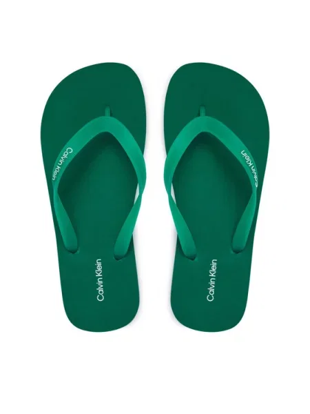 Calvin Klein Japonke Logo Strap zelena