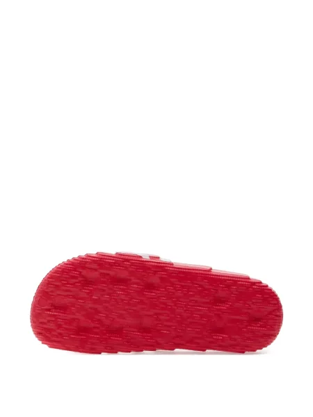 Papuci de casă Adidas cu dungi plasă roșu