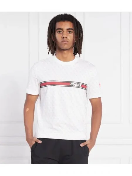 GUESS ACTIVE Tricou Jamey alb