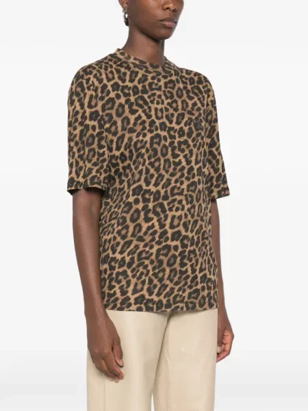 Tricou Anine Bing cu imagine cu model leopard maro