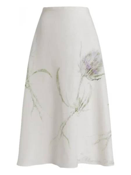 Fustă midi Alberta Ferretti cu model floral până la genunchi