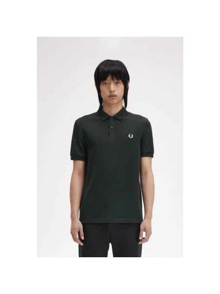 T-shirt FRED PERRY The Polo Short Sleeve Tee Night Green/ Snow White L czarna