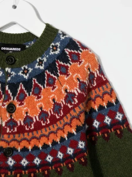 Kardigan dziecięcy Dsquared2 zielony