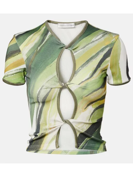 Top Christopher Esber tricotate verde