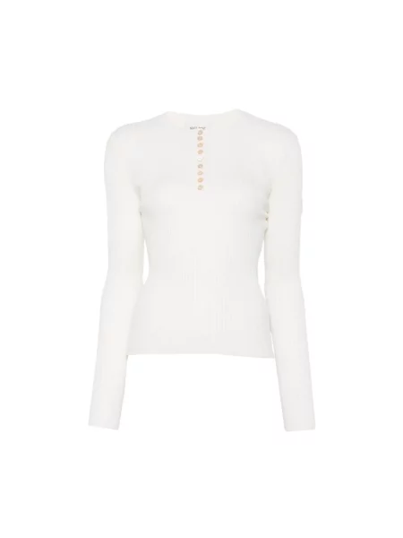 Dzianinowy top Soft Goat biały