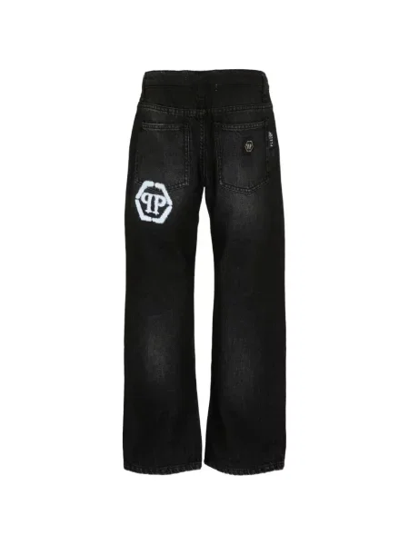 Jeansy dziecięce Philipp Plein czarne