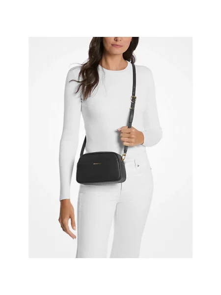 Michael Kors Torebki Kobieta ONE SIZE Skóra Jet Set Small Leather Camera Crossbody Bag czarny