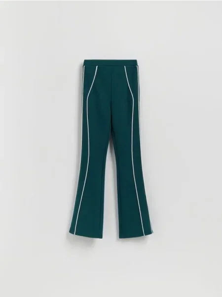 Reserved Legginsy z lampasami morski