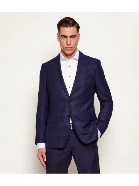 BOSS BLACK Sacou cu adaos de lână negru
