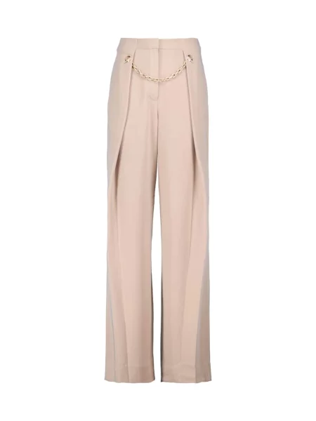 Spodnie Simkhai z wysoką talią beżowe