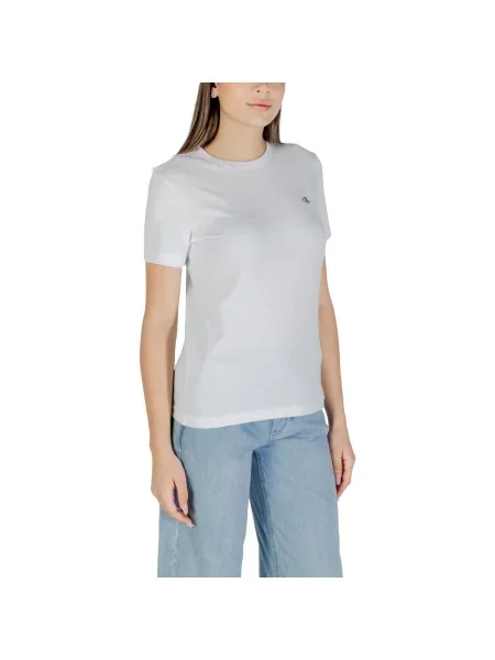 Krátke tričko Calvin Klein Jeans biela