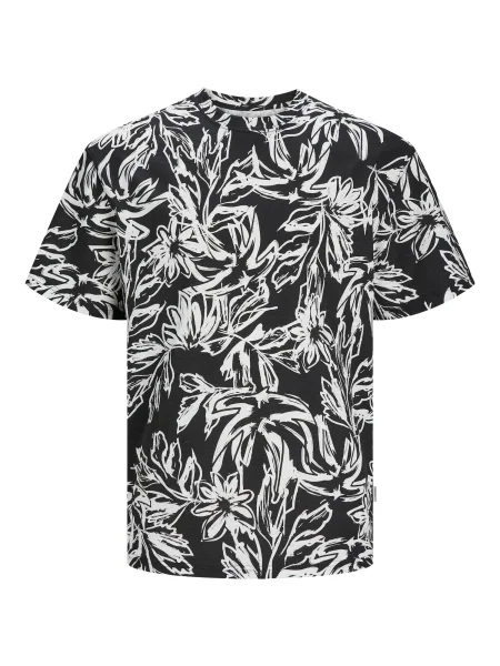 JACK & JONES Tričko JORLafayette černý melír bílá