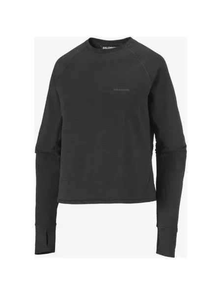 Koszulka z długim rękawem Salomon Essential Lighwarm XS czarny