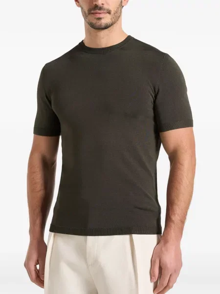 Pletené žebrované tričko Manière De Voir zelené