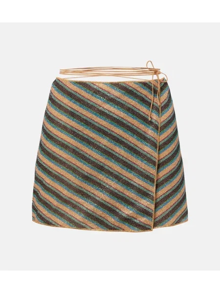 Fustă înfășurată Oseree cu dungi plic