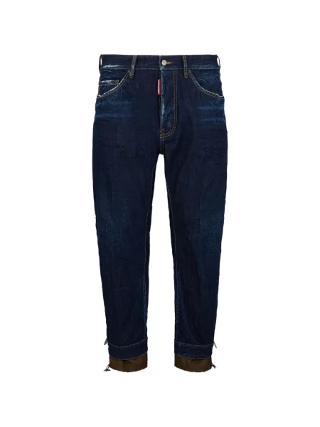 Džíny Dsquared2 s oděrkami modré