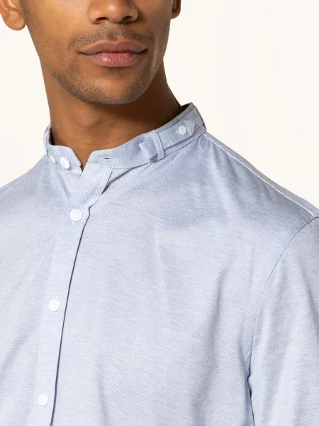 Gottseidank Krojová Košile Lenz Extra Slim Fit Se Stojáčkem babyblau