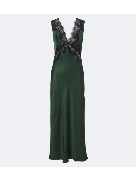 Rochie midi Rixo din satin verde