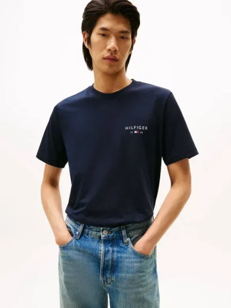 Tommy Hilfiger Póló Brand Love sötétkék