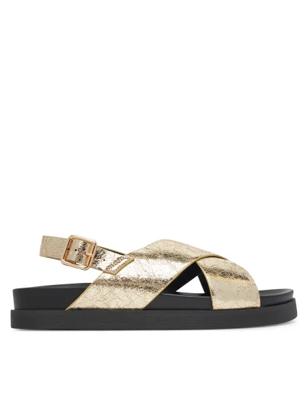 Sandale Only Shoes s otvorenom petom zlatna