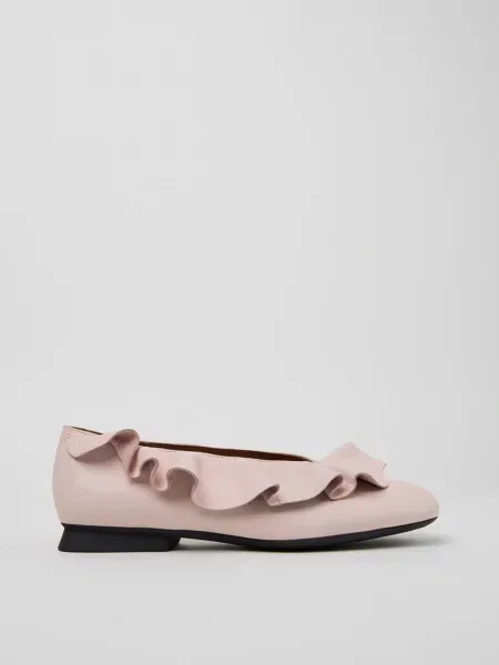 Кожаные балетки Camper розовые
